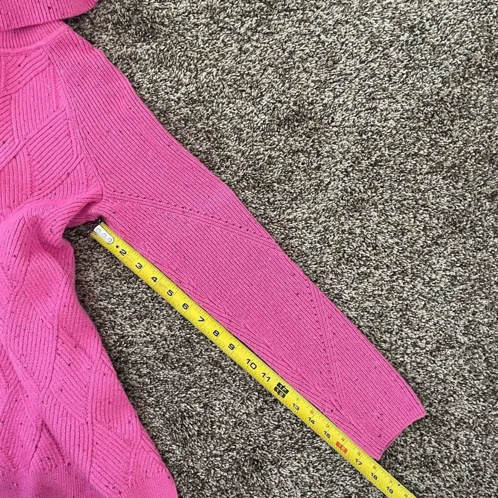Talbots pink flecked turtleneck sweater women’s size Small